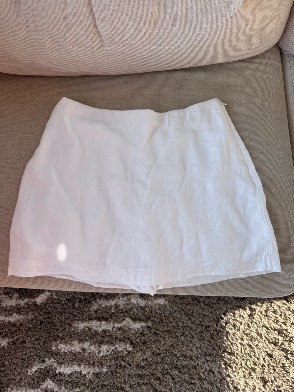 Abercombie Scarlett ultra high rise linen mini skirt